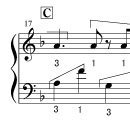 アイリッシュハープ楽譜「Pachelbel's Canon合奏Cイヴ用(指番号付き)」 PDF